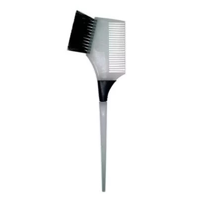 Фотографії Пензель для фарбування волосся SALON Tint Brush Comb Handle Білий