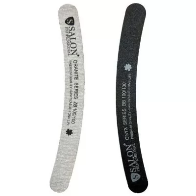 Пилка для ногтей SALON Nail File 100/100 черная на www.solingercity.com