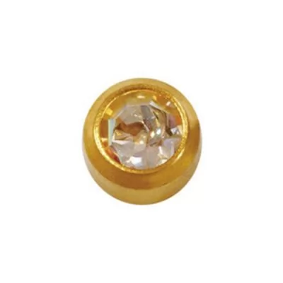 Фотографії Пусети STUDEX Ear Piercing Квітень Кришталь Gold Bezel L 4 мм
