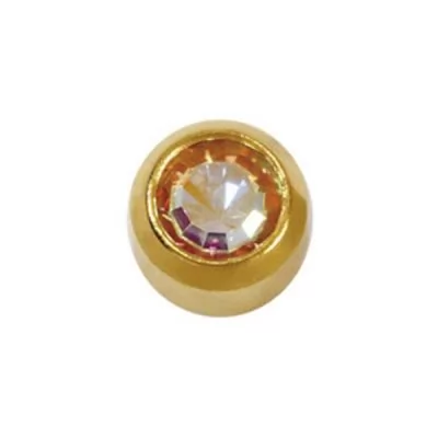 Сервисное обслуживание Пусеты STUDEX Ear Piercing Горный Хрусталь Gold Bezel L 4 мм