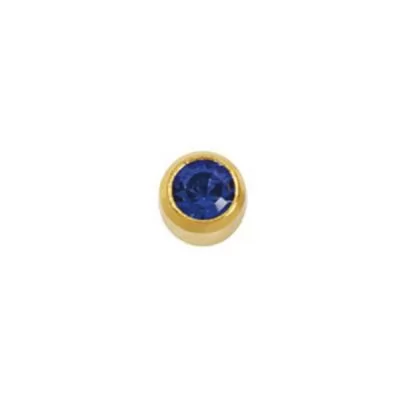 Фотографії Пусети STUDEX Ear Piercing Вересень Сапфір Gold Bezel M 2 мм