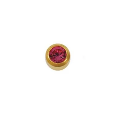 Сервісне обслуговування Пусети STUDEX Ear Piercing Жовтень Турмалин Gold Bezel M 2 мм