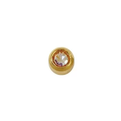 Сервисное обслуживание Пусеты STUDEX Ear Piercing Горный Хрусталь Gold Bezel M 2 мм