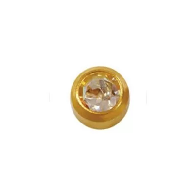 Сервісне обслуговування Пусети STUDEX Ear Piercing Квітень Кришталь Gold Bezel R 3 мм