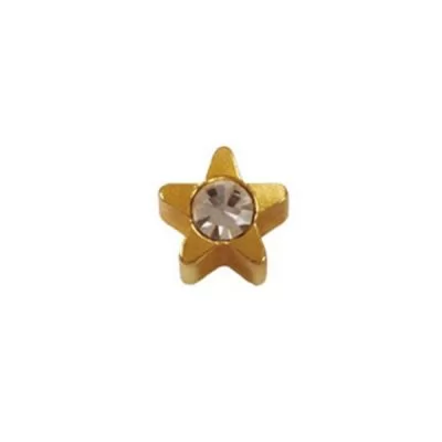 Фотографии Пусеты STUDEX Ear Piercing Звезда с Хрусталем Gold R 3 мм