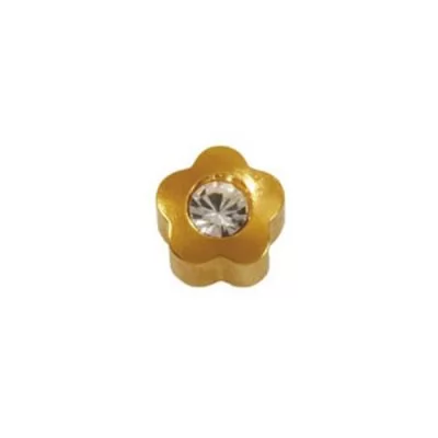 Фотографії Пусети STUDEX Ear Piercing Квітка з Кришталем Gold R 3 мм