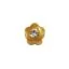 Пусеты STUDEX Ear Piercing Цветок с Хрусталем Gold R 3 мм