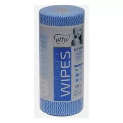 Фото Салфетки одноразовые ETTO Disposable Napkins Spunlace голубая волна, 30х50см 100 шт. - 1