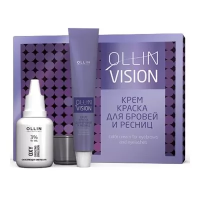 Характеристики товару Крем-фарба для брів і вій OLLIN Vision Set графіт 20 мл
