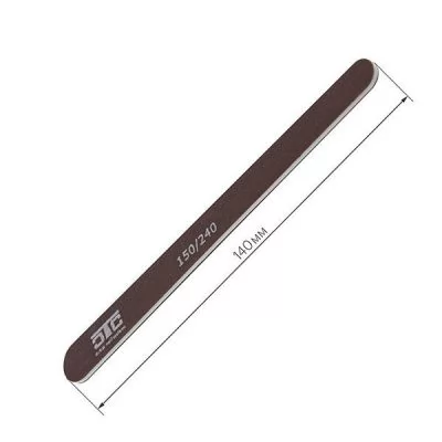 Пилка для ногтей C.T.C Nail File ровная, маленькая коричневая 150/240 на www.solingercity.com