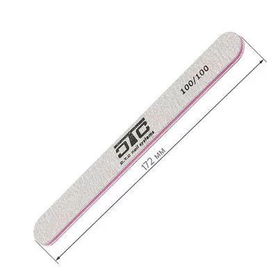 Сервисное обслуживание Пилка для ногтей C.T.C Nail File ровная, серая 100/100