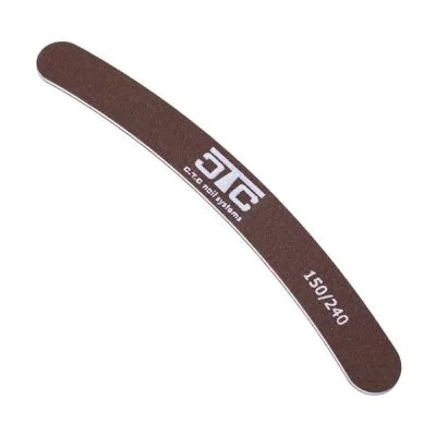 Пилка для ногтей C.T.C Nail File бумеранг, коричневая 150/240 на www.solingercity.com