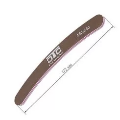 Фото Пилка для ногтей C.T.C Nail File бумеранг, коричневая 180/240 - 1