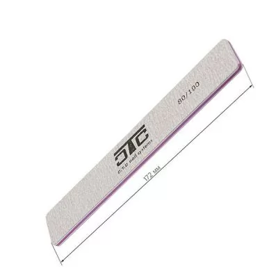 Сервісне обслуговування Пилка для нігтів C.T.C Nail File широка, сіра 80/100