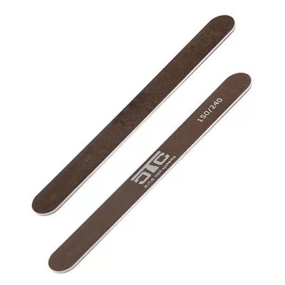 Пилка для ногтей C.T.C Nail File прямая узкая, коричневая пластик 150/240 на www.solingercity.com