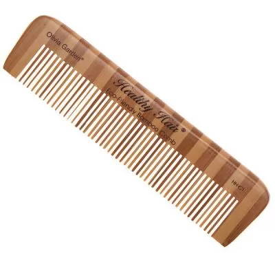 Фотографии Расческа для стрижки OLIVIA GARDEN Healthy Hair Comb 1 Bamboo 150 mm