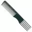 Гребінець для зачісок OLIVIA GARDEN Carbon+ Ion Comb ST-3 Black 200 mm