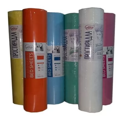 Фотографии Простыни одноразовые ETTO Disposable Bedsheets СМС-материал 0,8м х 500п.м. голубые