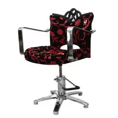 Фото Крісло перукарське HAIRMASTER Hairdresser Styling Chair Hydraulic Diana Red Flowers - 1