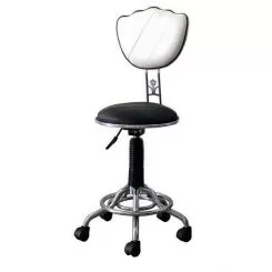 Фото Стілець майстра HAIRMASTER Salon Master Chair SIMON Black / White - 1