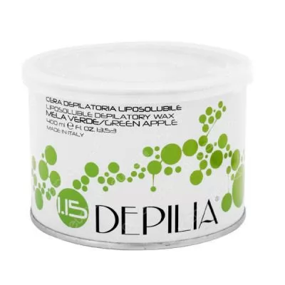 Сервісне обслуговування Віск для депіляції DEPILIA Depilatory Wax #1.15 зелене яблуко 400 мл