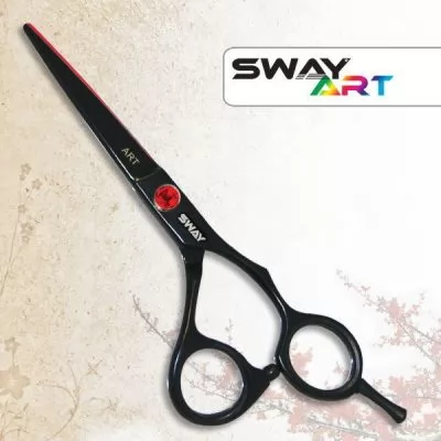 Ножиці для стрижки прямі SWAY ART Black/Red 5.5 дюймів на www.solingercity.com