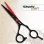 Фотографії Ножиці для стрижки прямі SWAY ART Black/Red 5.5 дюймів - 2