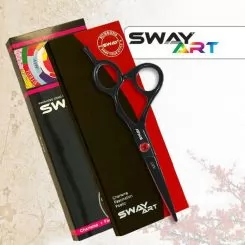 Фото Ножиці для стрижки прямі SWAY ART Black/Red 5.5 дюймів - 3