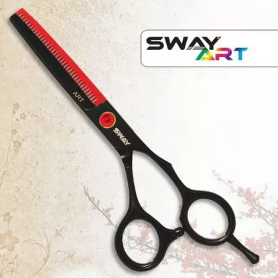 Сервісне обслуговування Ножиці для стрижки філірувальні SWAY ART Black/Red 36 5.5 дюймів