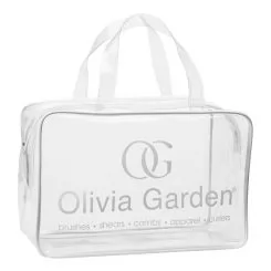 Фото Сумка для щеток OLIVIA GARDEN Empty transparent PVC bag White - 1