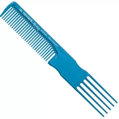 Характеристики товара Расческа для причесок TRIUMPH Fork Plastic Comb Blue 200 mm