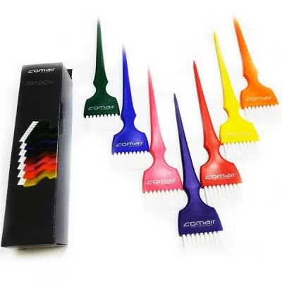 Сервісне обслуговування Пензель для фарбування волосся COMAIR Tint Brush Rainbow 7 шт.
