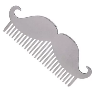 Гребінець бороди і вусів BARBER TOOLS BarberPro Beard Style Steel Mustache на www.solingercity.com