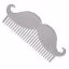 Расческа бороды и усов BARBER TOOLS BarberPro Beard Style Steel Mustache