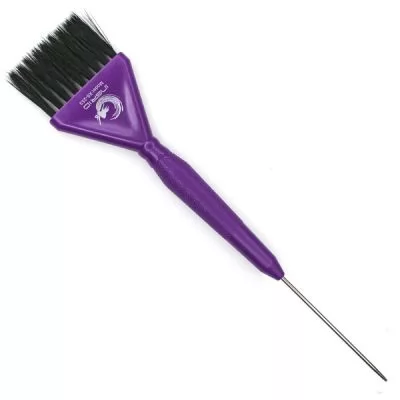 Сервисное обслуживание Кисть для покраски волос INGRID Tint Brush средняя металлический хвост лиловая