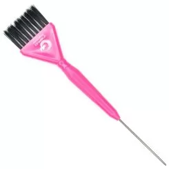 Фото Кисть для покраски волос INGRID Tint Brush средняя металлический хвост розовая - 1
