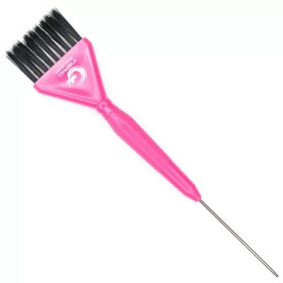Сервісне обслуговування Пензель для фарбування волосся INGRID Tint Brush середній металевий хвіст рожевий