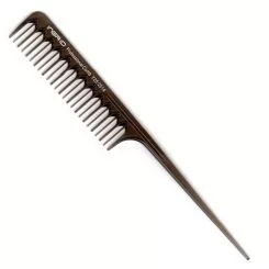 Фото Гребінець для волосся INGRID Y25 DURACON GALAXY GLITTER W зубчики пластиковий хвостик чорний 21 см - 1