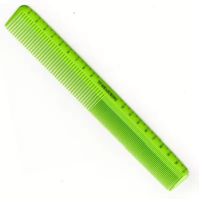 Характеристики товару Гребінець для стрижки INGRID Y5 EXOTIC COLOR LINE з лінійкою планка довгий зелений 21 см