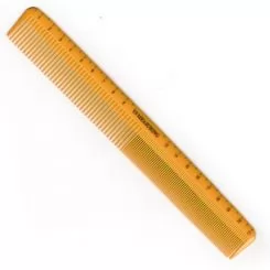 Фото Гребінець для стрижки INGRID Y5 EXOTIC COLOR LINE з лінійкою планка довгий помаранчевий 21 см - 1