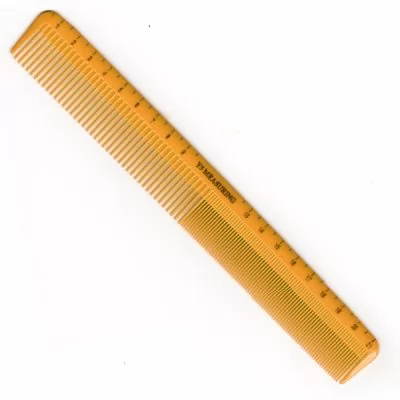 Характеристики товару Гребінець для стрижки INGRID Y5 EXOTIC COLOR LINE з лінійкою планка довгий помаранчевий 21 см