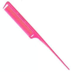 Фото Гребінець для волосся INGRID Y5 EXOTIC COLOR LINE з лінійкою пластиковий хвостик рожевий 23 см - 1