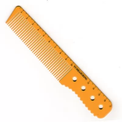 Фотографії Гребінець для стрижки INGRID Y5 EXOTIC COLOR LINE з лінійкою з ручкою помаранчевий 17 см