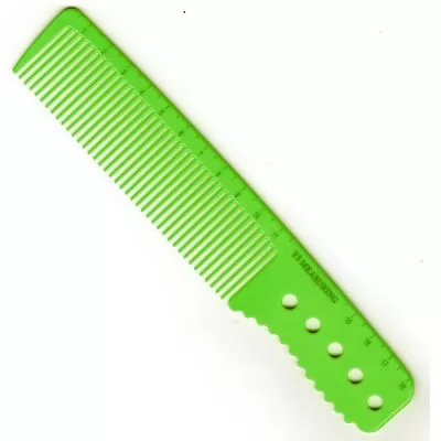 Фотографії Гребінець для стрижки INGRID Y5 EXOTIC COLOR LINE з лінійкою з ручкою зелений 18 см