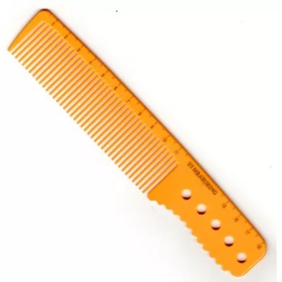 Характеристики товару Гребінець для стрижки INGRID Y5 EXOTIC COLOR LINE з лінійкою з ручкою помаранчевий 18 см
