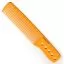 Расческа для стрижки INGRID Y5 EXOTIC COLOR LINE с линейкой с ручкой оранжевая 18 см