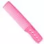 Расческа для стрижки INGRID Y5 EXOTIC COLOR LINE с линейкой с ручкой розовая 18 см