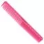 Гребінець для стрижки INGRID Y5 EXOTIC COLOR LINE з лінійкою планка короткий рожевий 18 см