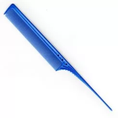 Фото Гребінець для волосся INGRID Y6 BeuProComb Japan Style довгий пластиковий хвостик синій 25 см - 1