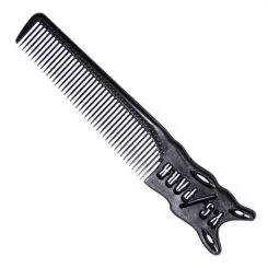 Фото Гребінець для стрижки Y.S. Park Comb Barbering з ручкою 205 мм, Карбон - 1